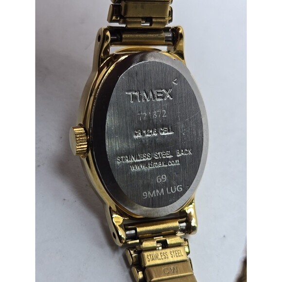 Timex Cavatina Gold Tone Oval Womens Quartz Watch Stretch Band New Battery - Picture 11 of 11
